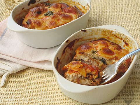 tortino di melanzane e pesce spada