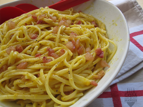 finta carbonara con i peperoni