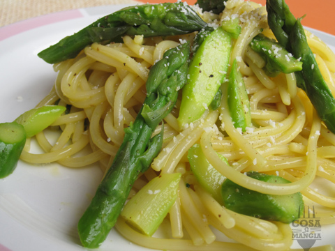 spaghetti alla carbonara di asparagi