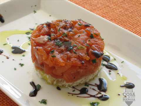 tartare di trota salmonata