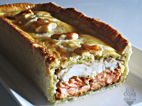 pie salmone e porcini